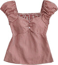 Girl's Gingham Tops Y2K Cute Blouse Summer Sweetheart - Adult & Kids T-Shirts, Sweatshirts & Hoodies apparel design preview 1