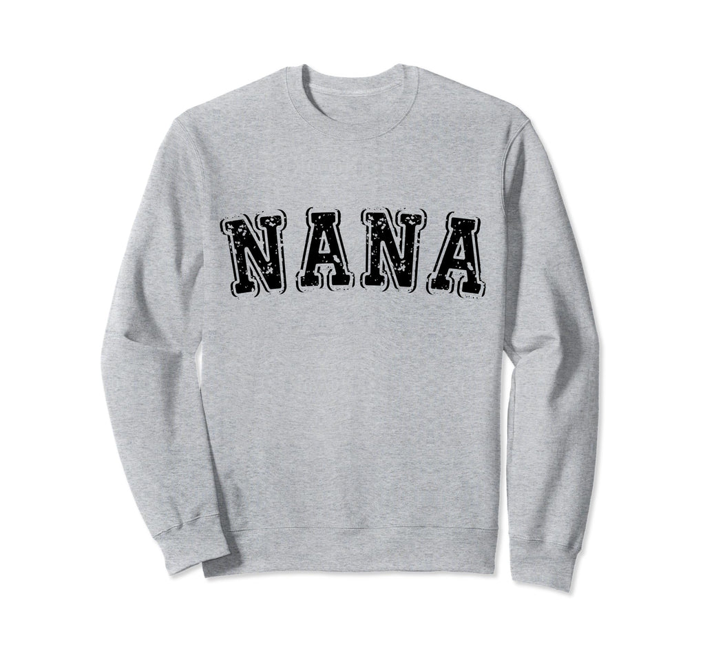 Nana Distressed Simple Jersey Black Sweatshirt - Novelty Apparel Men Women - T-Shirt, Sweatshirt, Hoodie