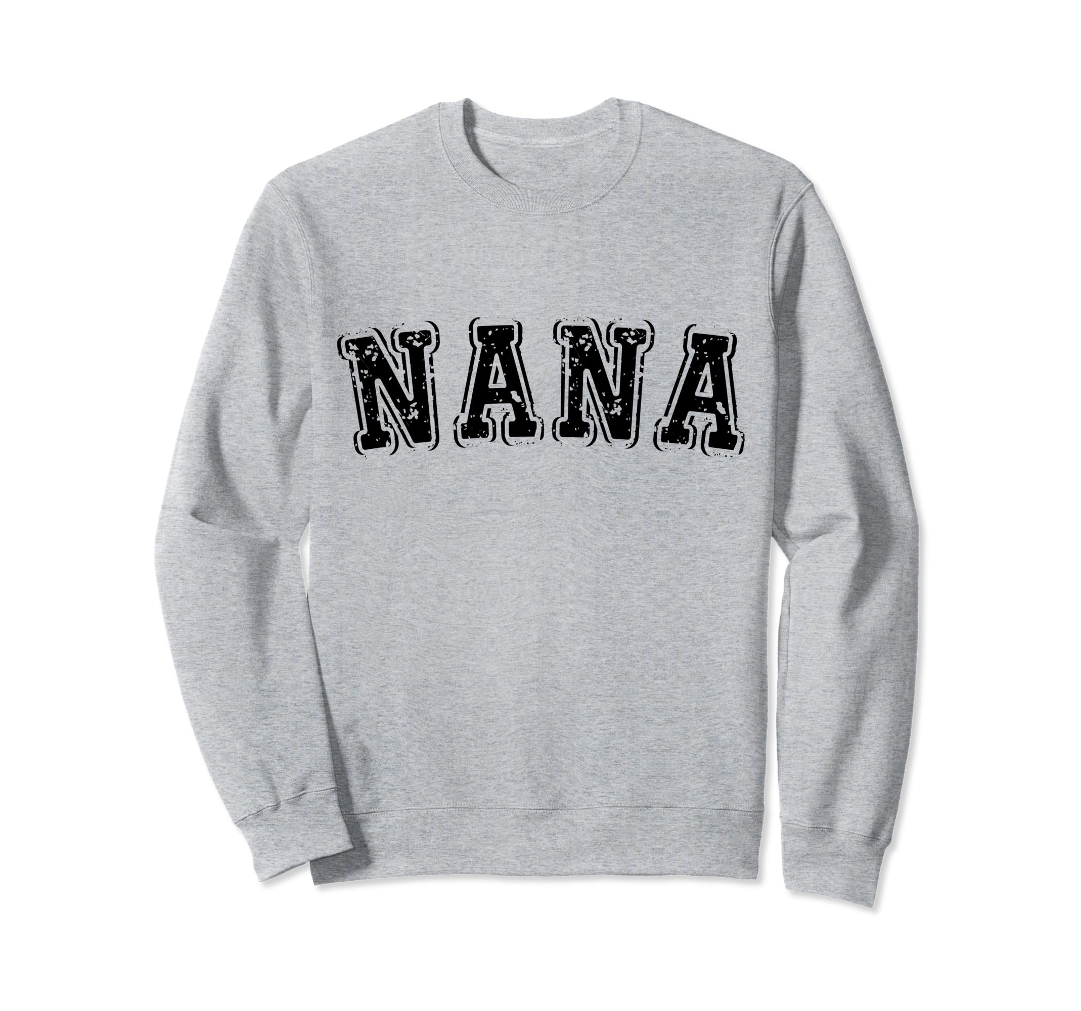 Nana Distressed Simple Jersey Black Sweatshirt - Novelty Apparel Men Women - T-Shirt, Sweatshirt, Hoodie