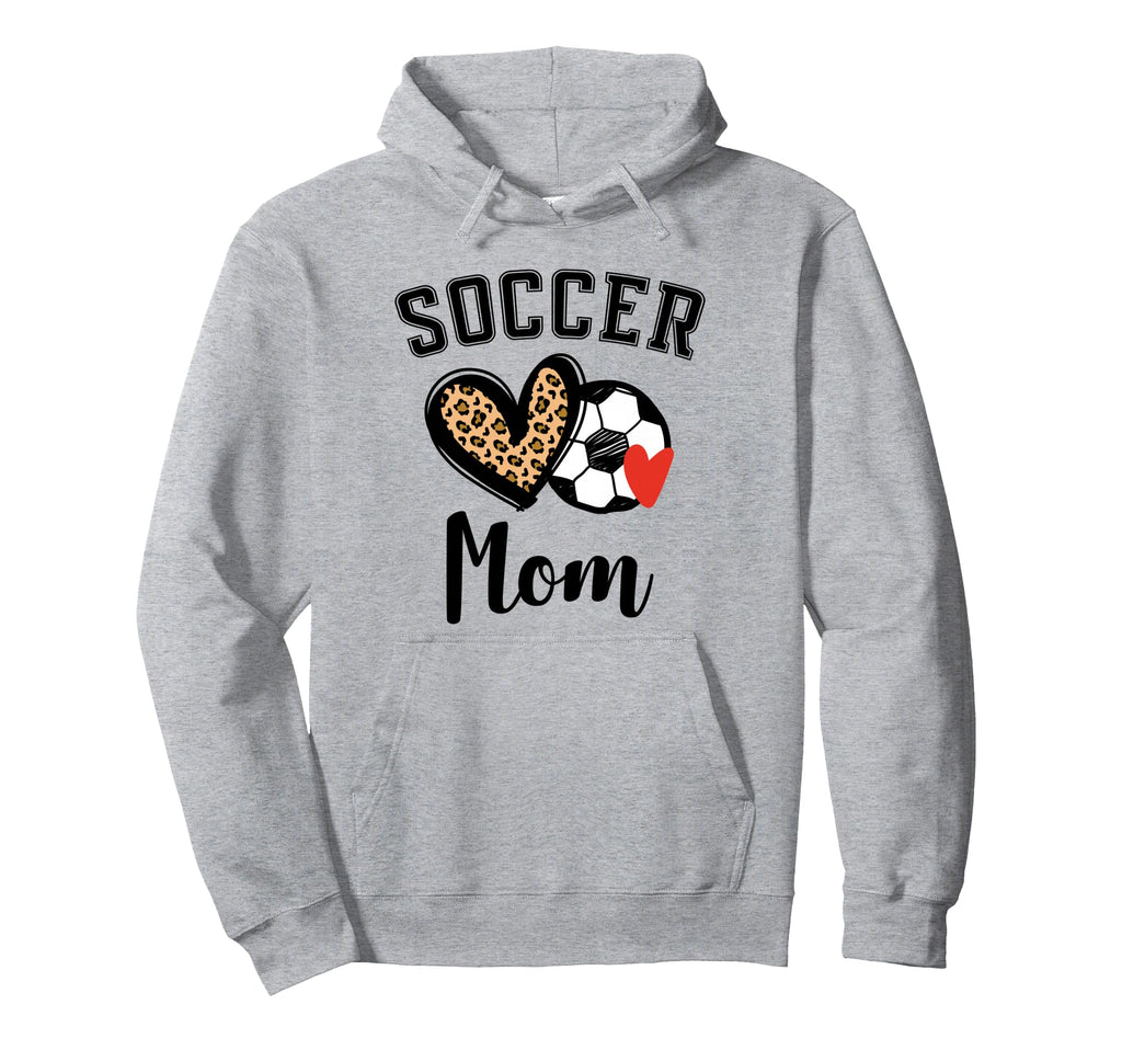 Soccer Mom Leopard Heart Hoodie - Streetwear Style for Adults - T-Shirt, Sweatshirt, Hoodie