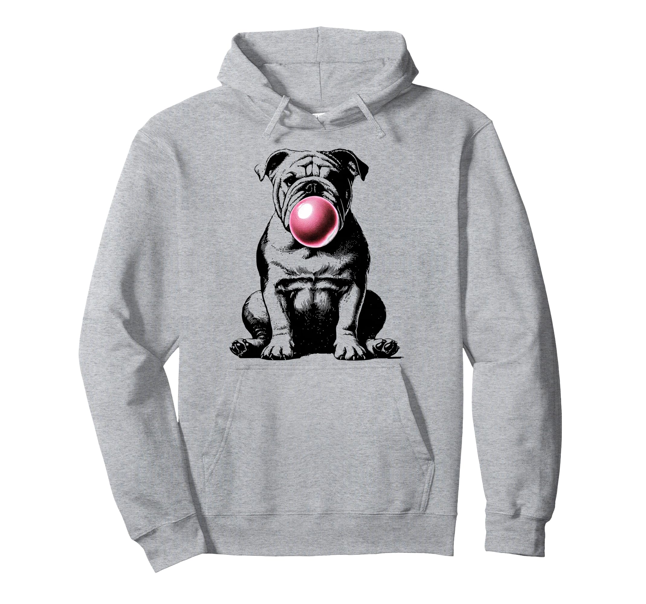 English Bulldog Bubble Gum Funny Dog Mom Hoodie - Graphic Print Men Women - T-Shirt, Sweatshirt, Hoodie