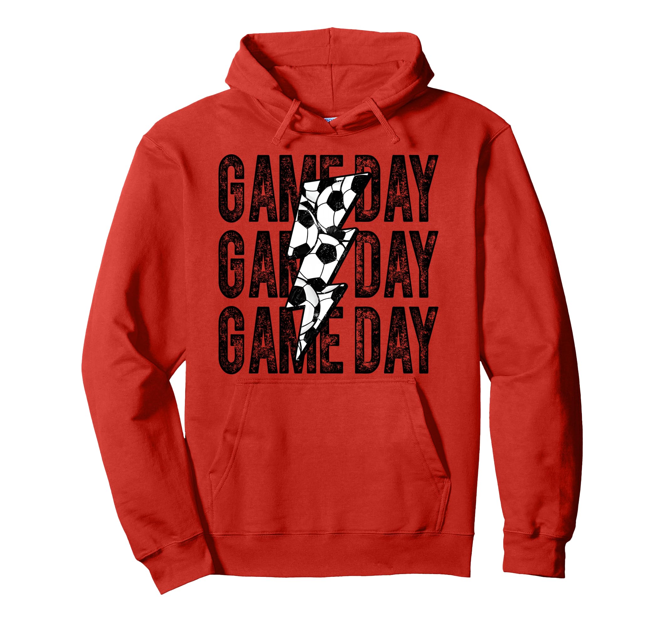 Game Day Soccer Lightning Bolt Soccer Hoodie - Streetwear Style Men Women - T-Shirt, Sweatshirt, Hoodie
