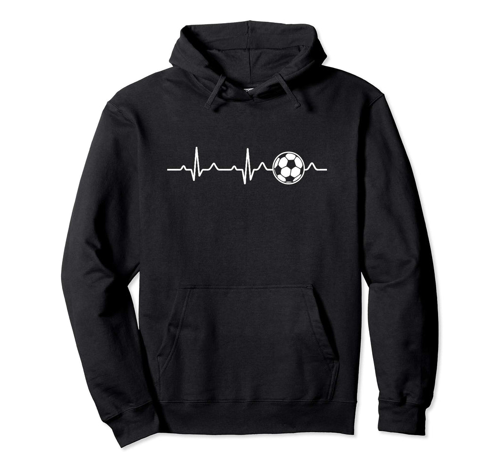 Soccer Heartbeat Player Coach Gift Hoodie - Graphic Print Unisex - T-Shirt, Sweatshirt, Hoodie