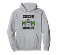 Soccer Mom Life Messy Bun Mothers Day Hoodie - Trendy Graphic Unisex - T-Shirt, Sweatshirt, Hoodie