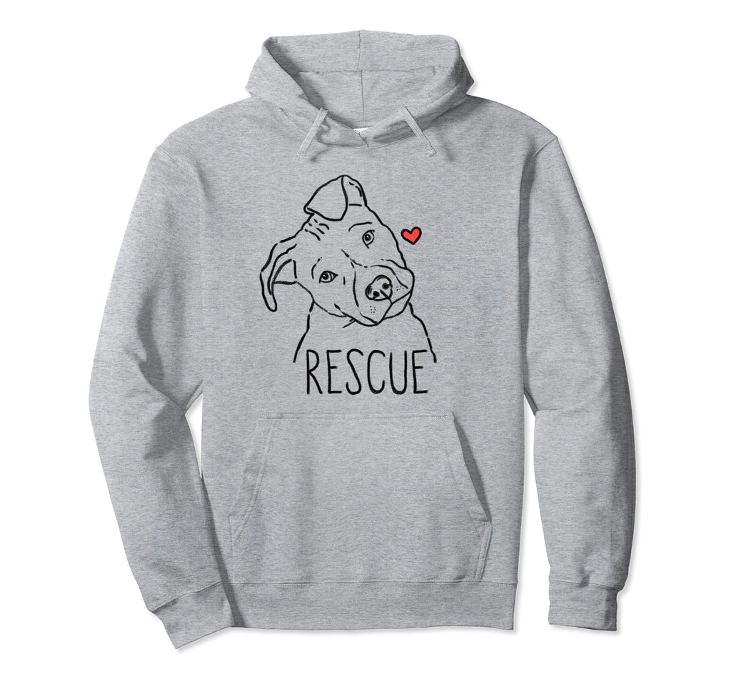 Rescue Dog Pitbull Rescue Mom Adopt Dont Hoodie - Trendy Graphic Men Women - T-Shirt, Sweatshirt, Hoodie