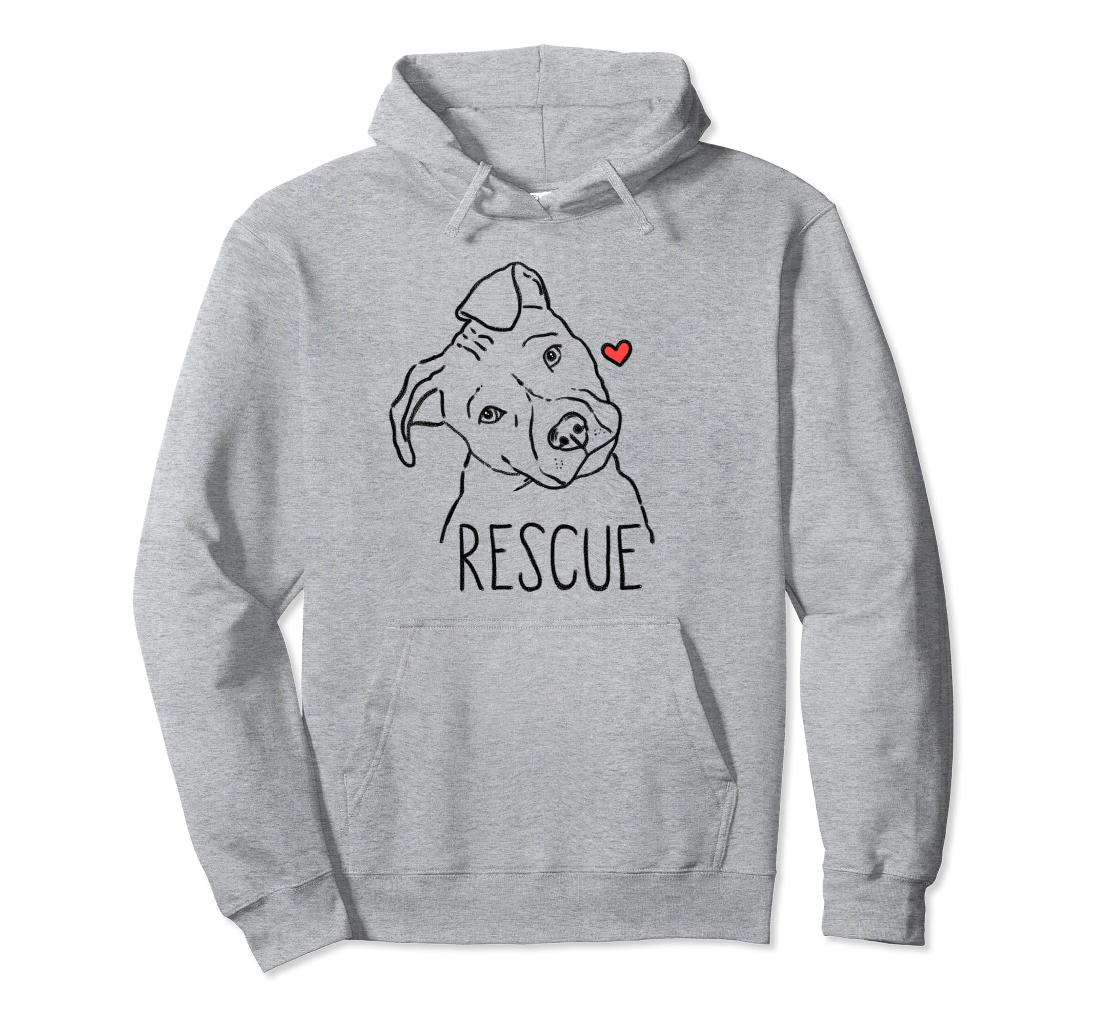 Rescue Dog Pitbull Rescue Mom Adopt Dont Hoodie - Trendy Graphic Men Women - T-Shirt, Sweatshirt, Hoodie