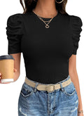 Women Puff Short Sleeve Crewneck Dressy Casual Tops - Adult & Kids T-Shirts, Sweatshirts & Hoodies apparel design preview 1