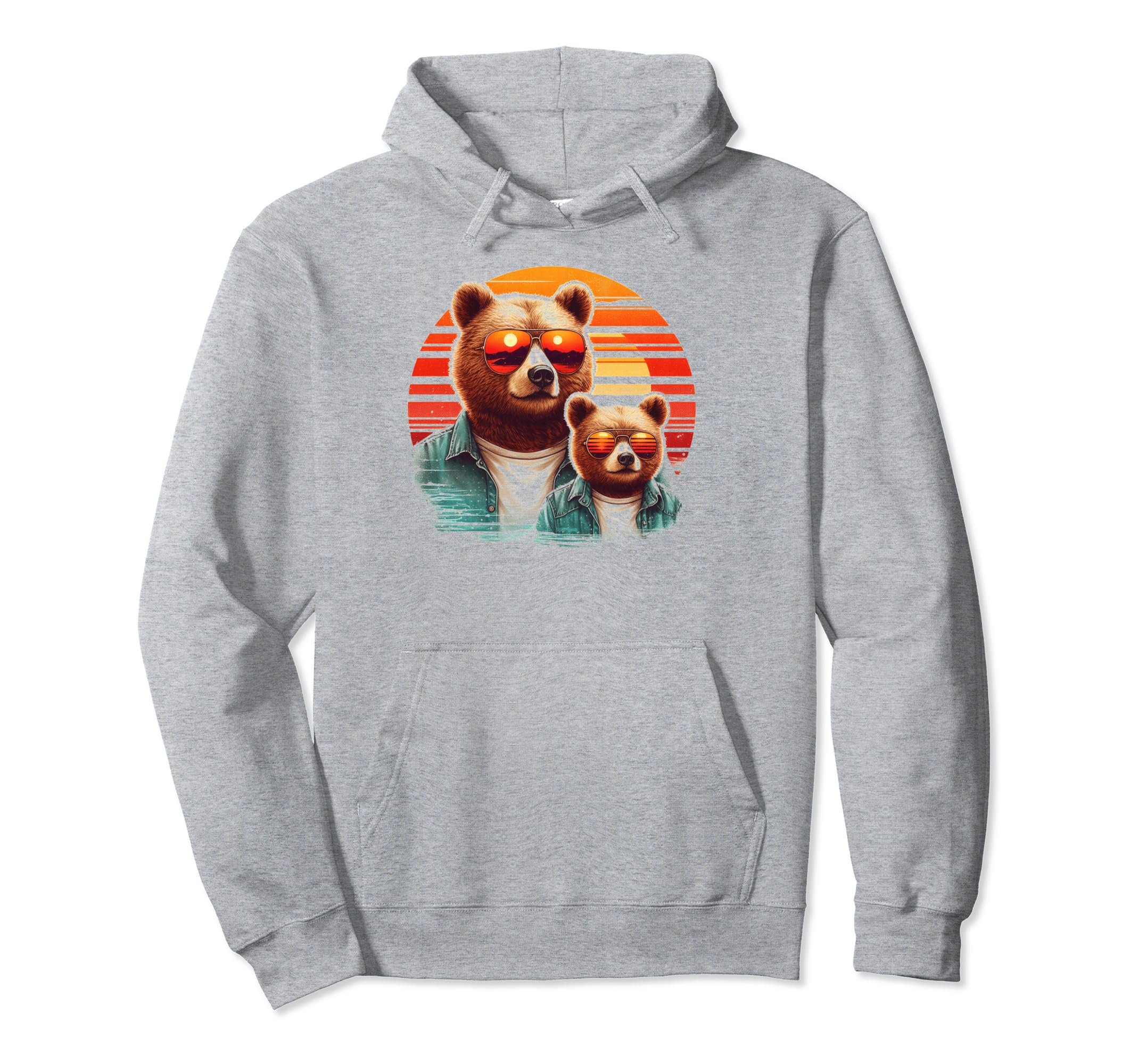 Papa Bear Sunglasses Funny Bear Dad Hoodie - Streetwear Style Men Women - T-Shirt, Sweatshirt, Hoodie