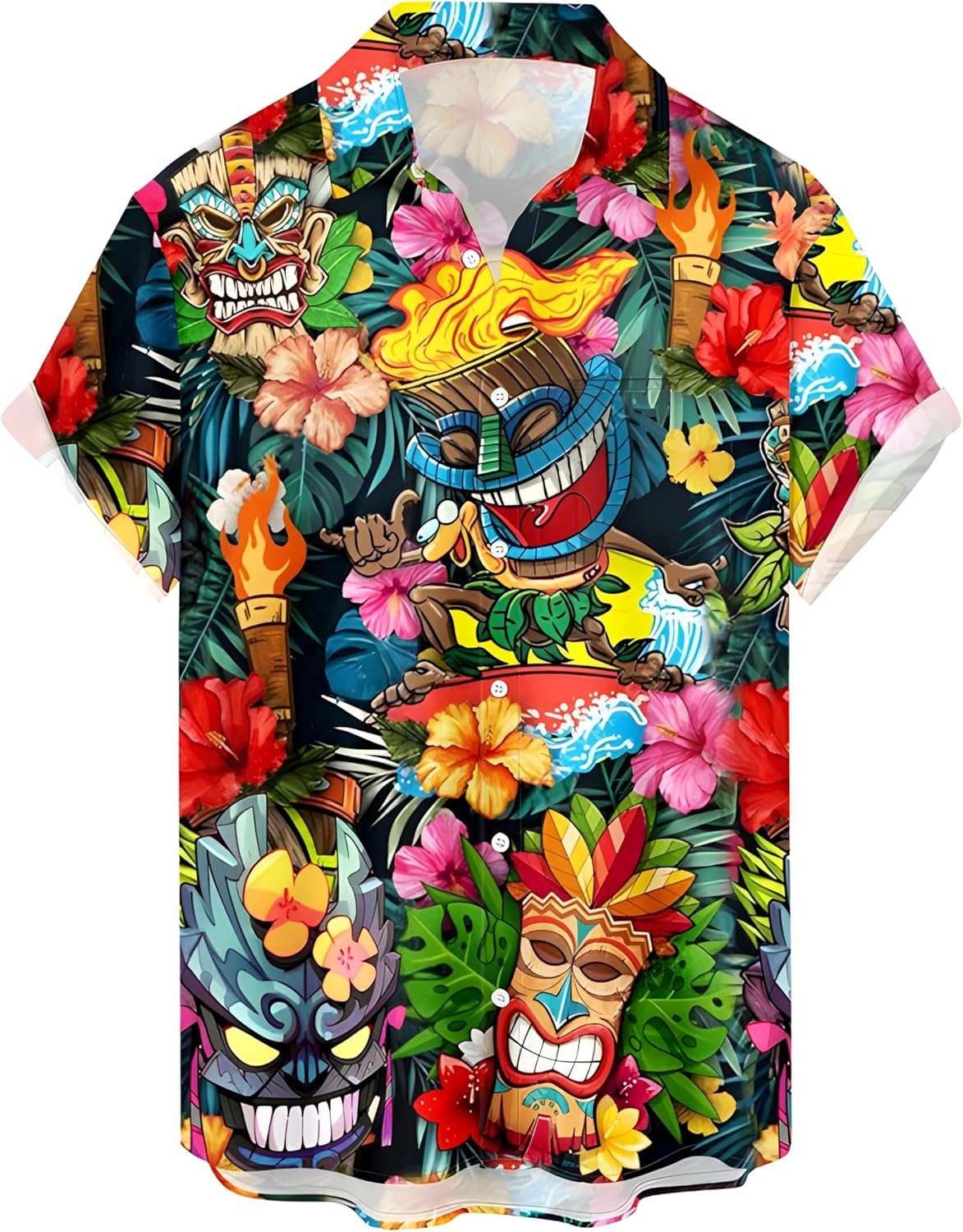 Mens Button Down Short Sleeve Collar Abstract Printed - Adult & Kids T-Shirts, Sweatshirts & Hoodies apparel design preview 1