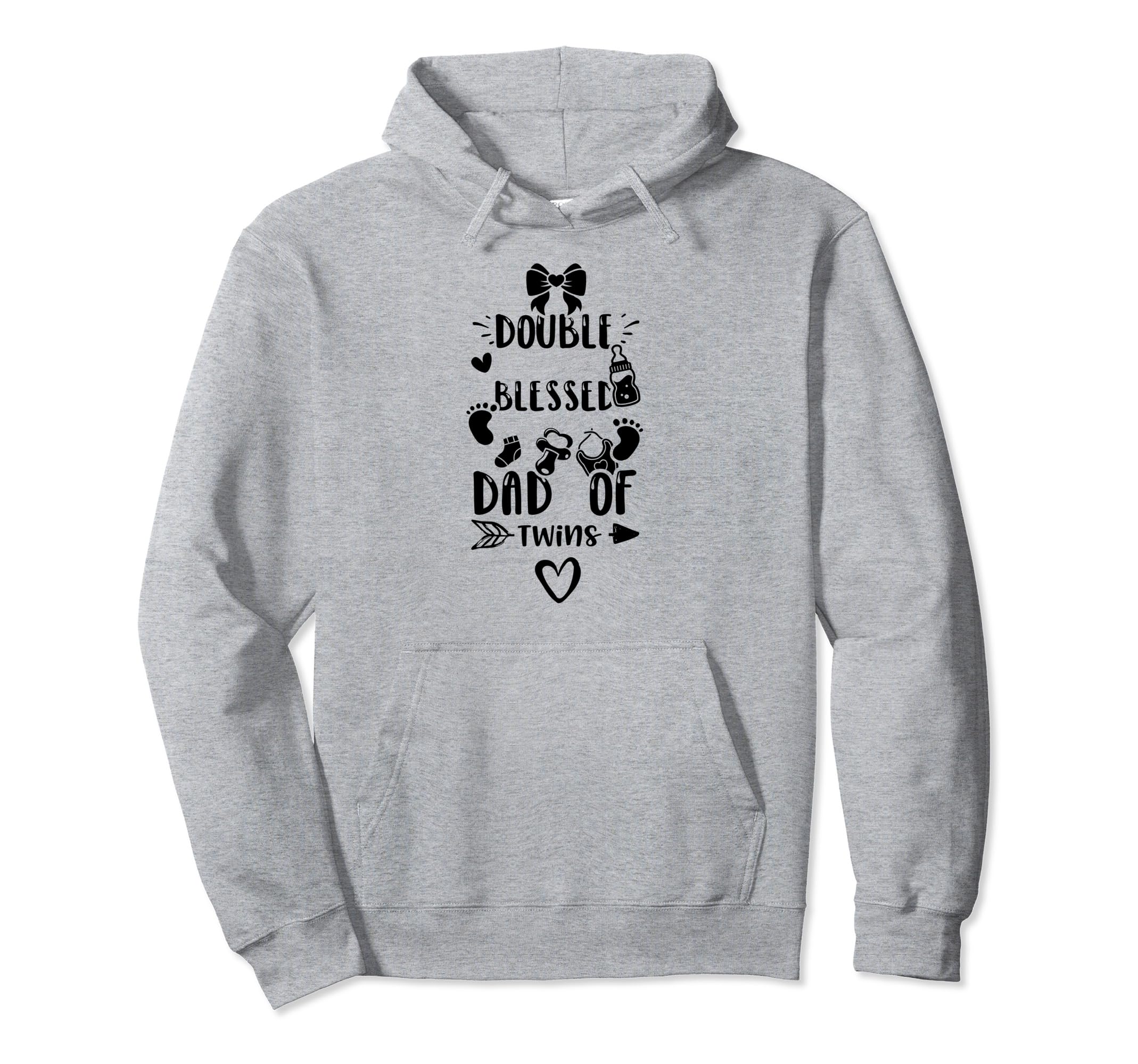 Dad Double Blessed Dad Twins Sayings Hoodie - Unique Graphic for Adults - T-Shirt, Sweatshirt, Hoodie