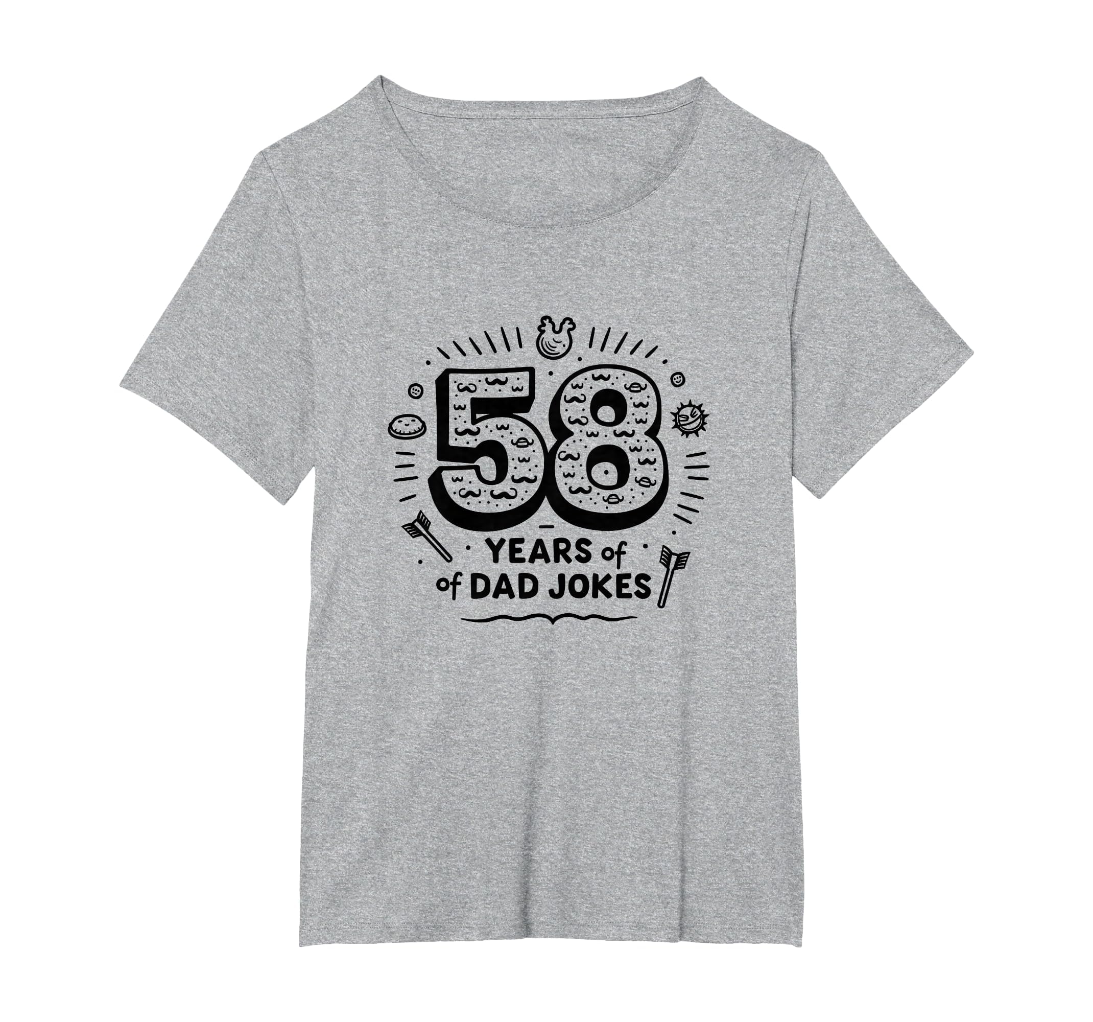 Birthday Gift 58 Years Dad Jokes Funny T-Shirt - Graphic Print Unisex - T-Shirt, Sweatshirt, Hoodie