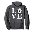 I Love Soccer Ball Hoodie - Novelty Apparel Men Women - T-Shirt, Sweatshirt, Hoodie