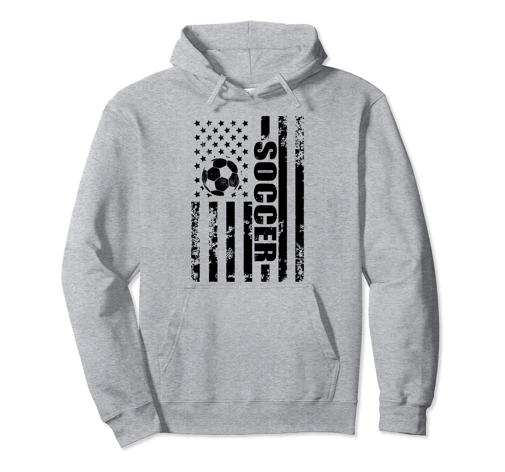 Us American Flag Soccer Patriotic Soccer Hoodie - Unique Graphic Men Women - T-Shirt, Sweatshirt, Hoodie