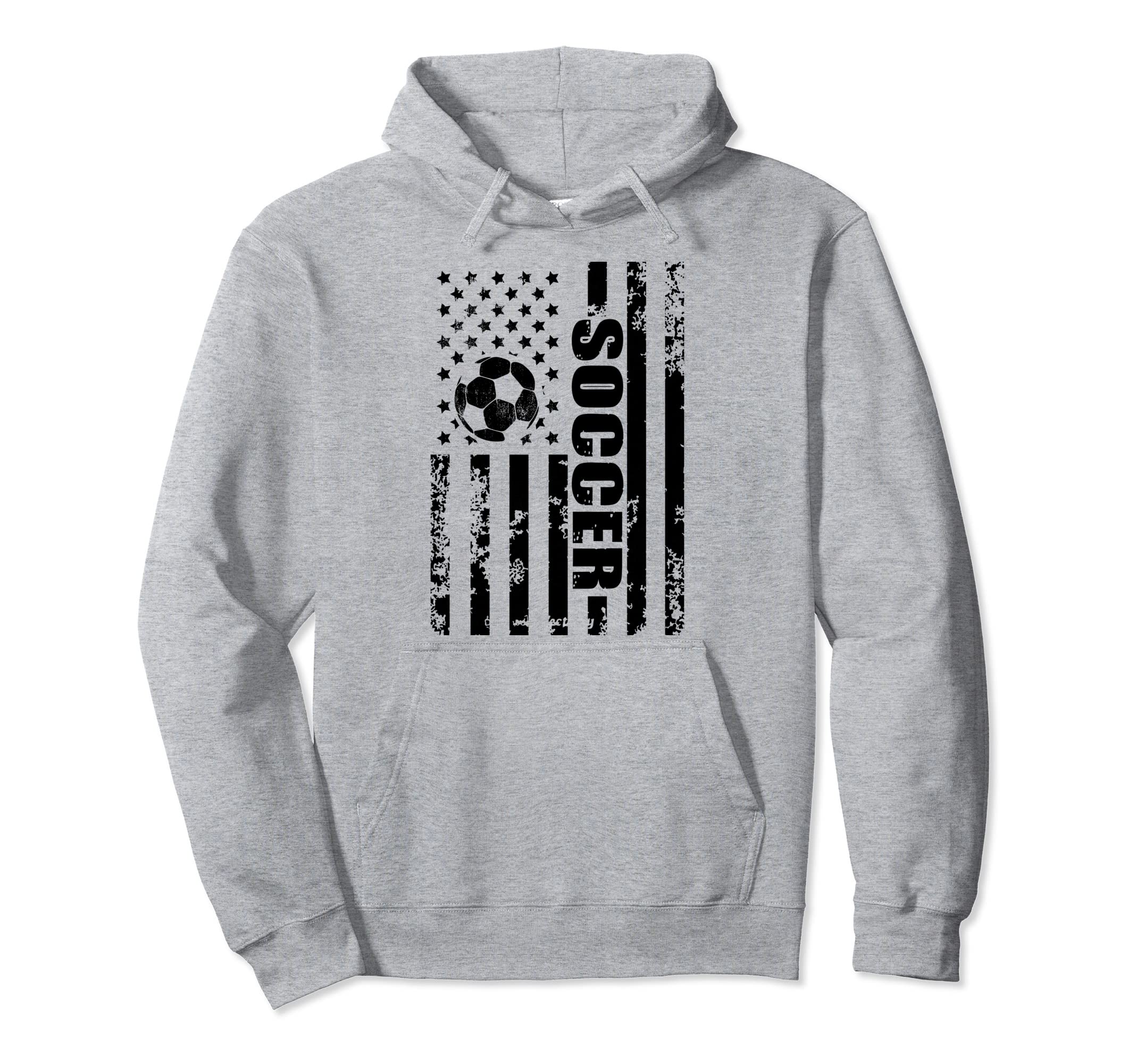 Us American Flag Soccer Patriotic Soccer Hoodie - Unique Graphic Men Women - T-Shirt, Sweatshirt, Hoodie