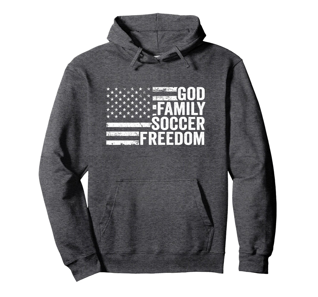 God Family Soccer Freedom Player Coach Hoodie - Custom Art Print Men Women - T-Shirt, Sweatshirt, Hoodie