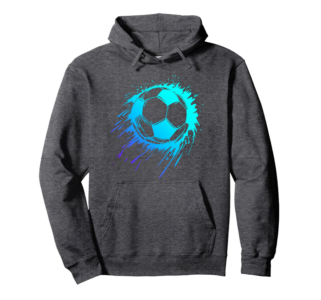 Blue Soccer Ball Soccer Player Mens Hoodie - Graphic Print Men Women - T-Shirt, Sweatshirt, Hoodie