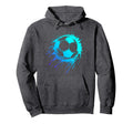 Blue Soccer Ball Soccer Player Mens Hoodie - Graphic Print Men Women - T-Shirt, Sweatshirt, Hoodie