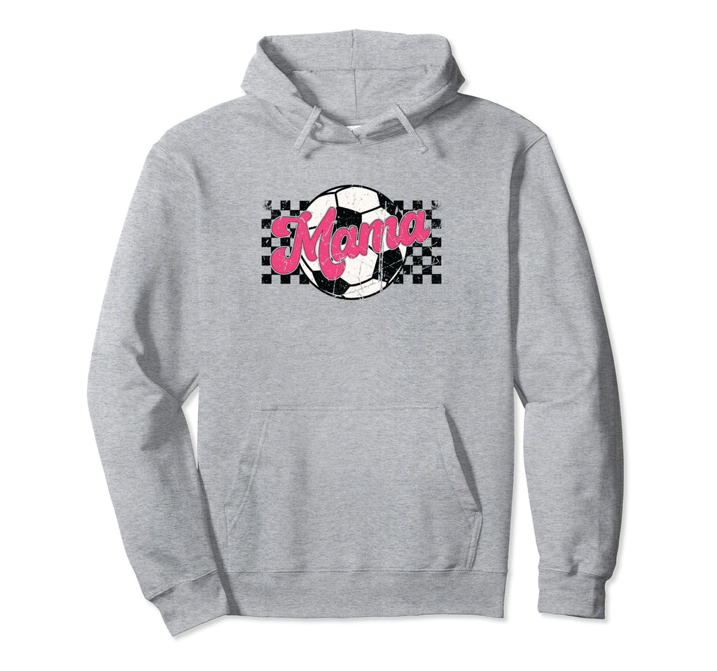 Soccer Mama Checkered Funny Sporty Hoodie - Fun Novelty Design Men Women - T-Shirt, Sweatshirt, Hoodie