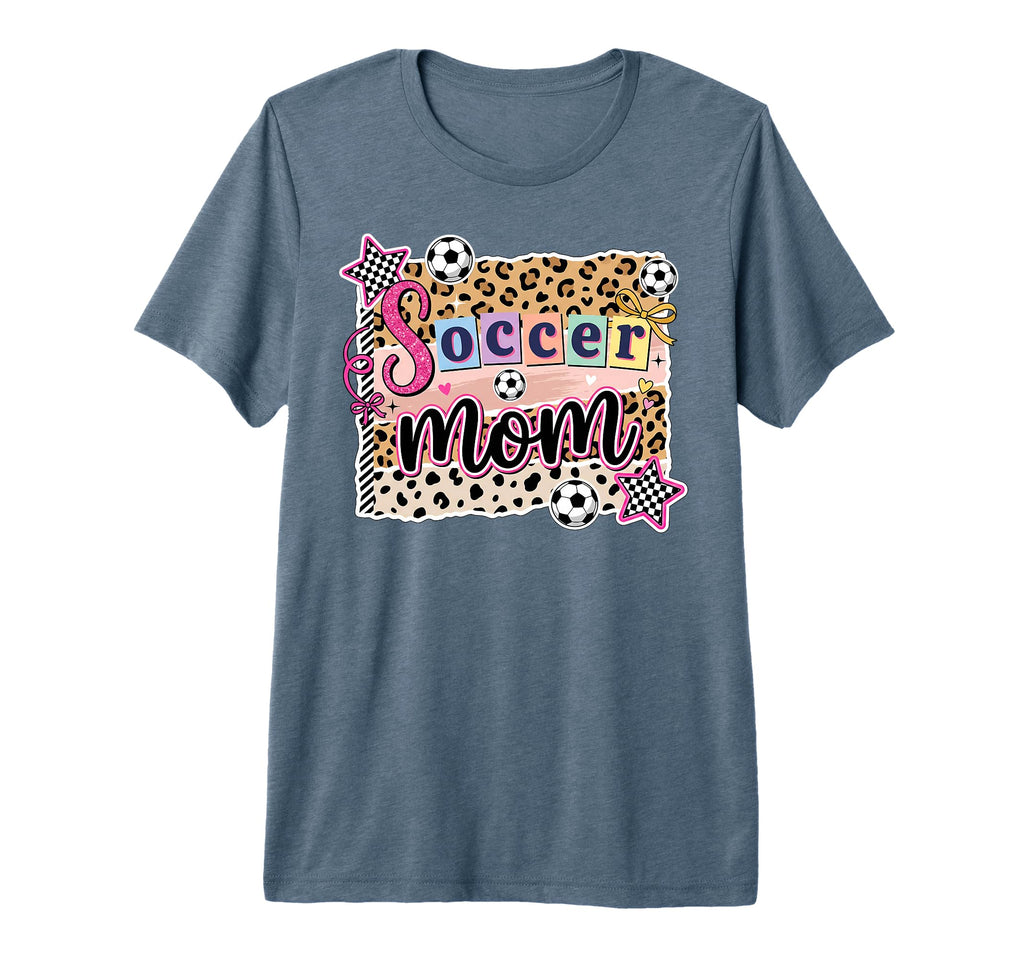 Leopard Soccer Mom Tri Blend T-Shirt - Casual Everyday Wear Men Women - T-Shirt, Sweatshirt, Hoodie