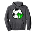 Womens Custom Soccer Mom Number 11 Heart Hoodie - Unique Graphic Men Women - T-Shirt, Sweatshirt, Hoodie