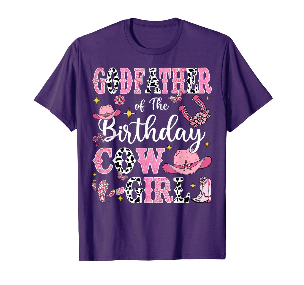 Godfather Birthday Cow Rodeo Cow T-Shirt - Casual Everyday Wear for Adults - T-Shirt, Sweatshirt, Hoodie