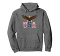 Usa American Flag Bald Eagle Patriotic Hoodie - Minimalist Print Unisex - T-Shirt, Sweatshirt, Hoodie