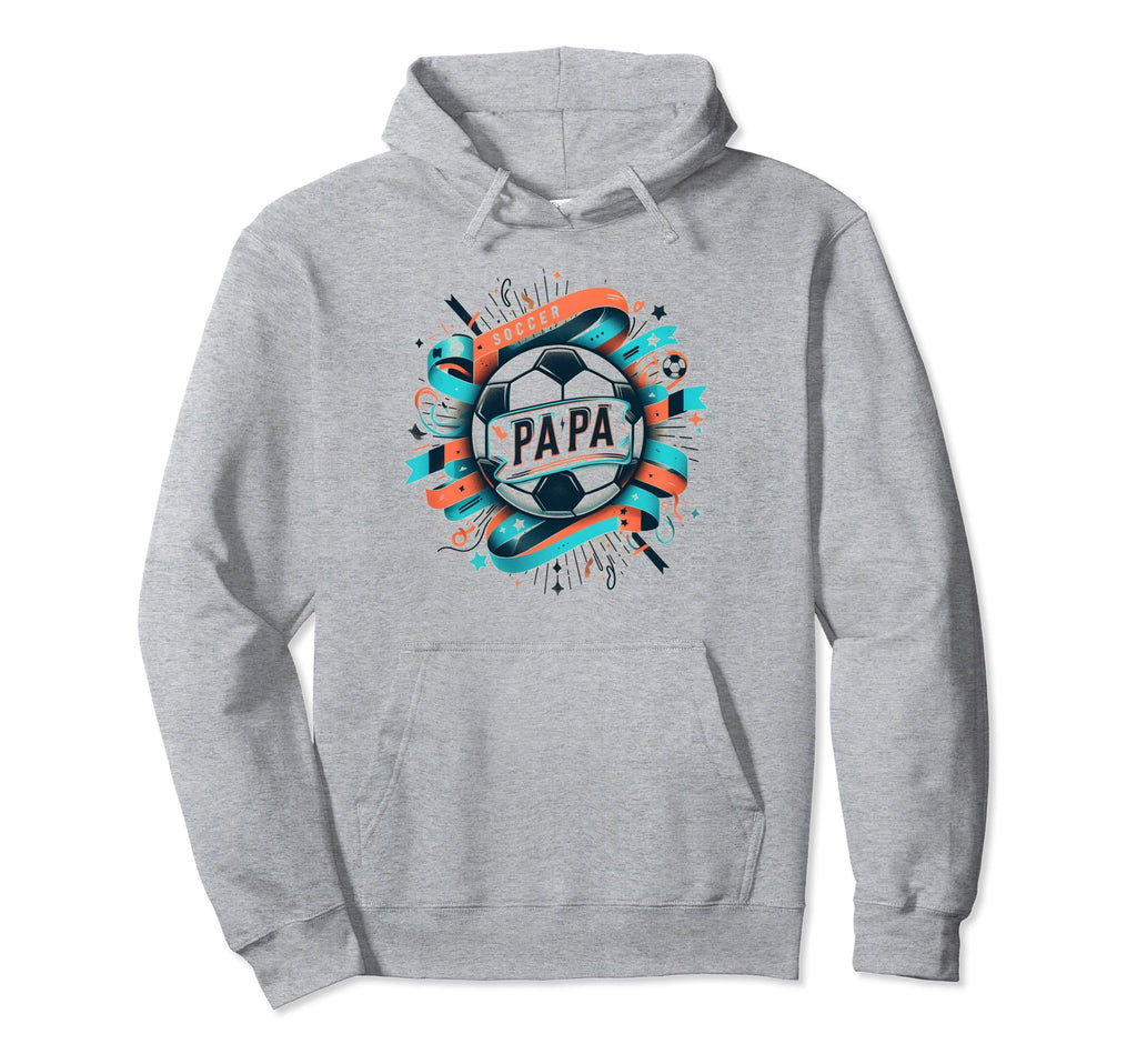 Soccer Papa Family Matching Dad Fathers Hoodie - Trendy Graphic for Adults - T-Shirt, Sweatshirt, Hoodie