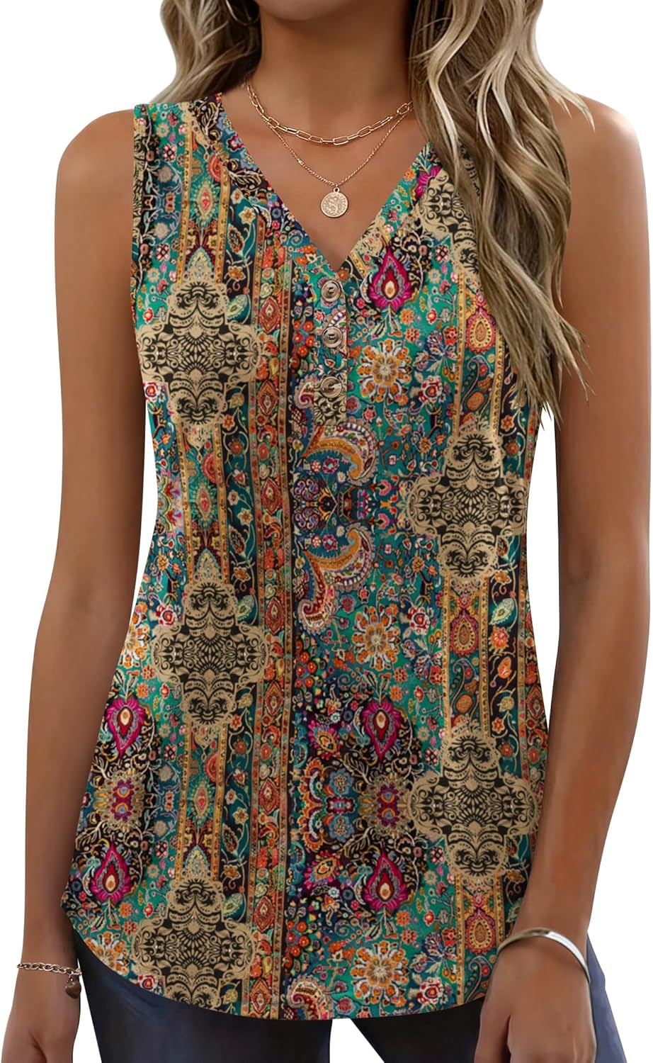 Tank Tops for Women 2026 Summer Top Henley Dressy - Adult & Kids T-Shirts, Sweatshirts & Hoodies apparel design preview 1