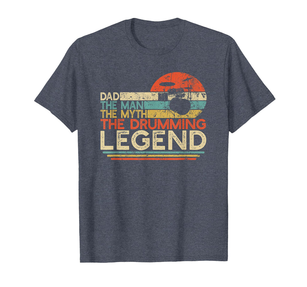 Drumming Dad Myth Legend Drummer T-Shirt - Fun Novelty Design for Adults - T-Shirt, Sweatshirt, Hoodie