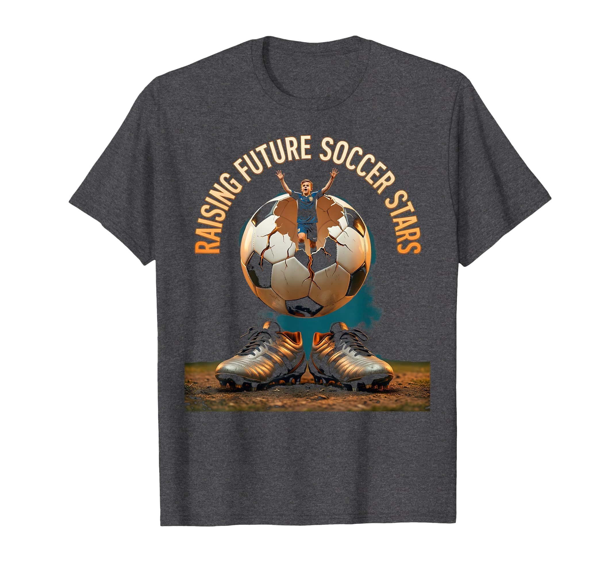 Raising Future Soccer Stars Soccer T-Shirt - Custom Art Print for Adults - T-Shirt, Sweatshirt, Hoodie