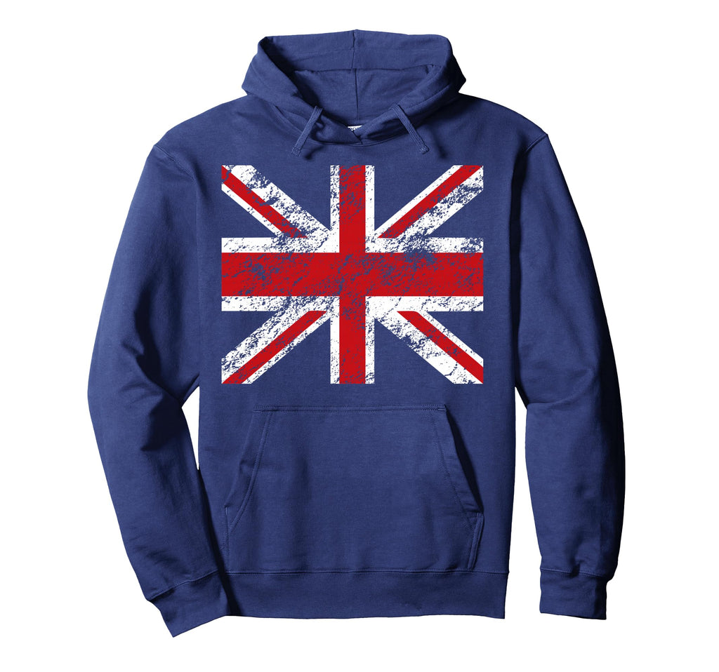 Flag England British Flag Heritage Hoodie - Minimalist Print Men Women - T-Shirt, Sweatshirt, Hoodie