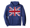 Flag England British Flag Heritage Hoodie - Minimalist Print Men Women - T-Shirt, Sweatshirt, Hoodie