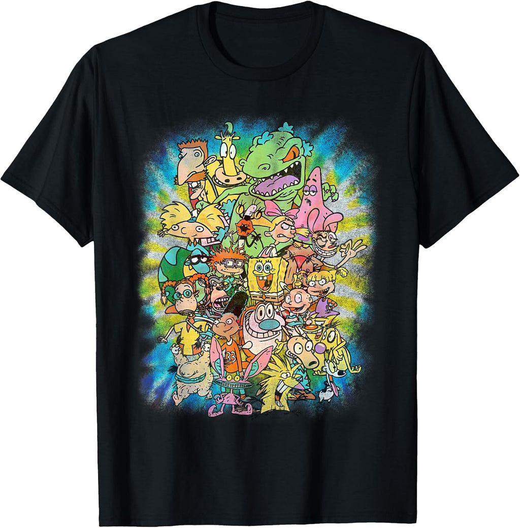 Ultimate Nick 90s Character Tie Dye Style - Adult & Kids T-Shirts, Sweatshirts & Hoodies apparel design preview 1