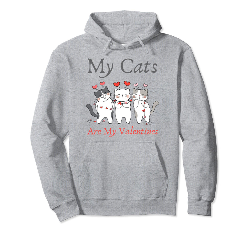 My Cats Are My Valentine Cat Lovers Pet Hoodie - Minimalist Print Unisex - T-Shirt, Sweatshirt, Hoodie