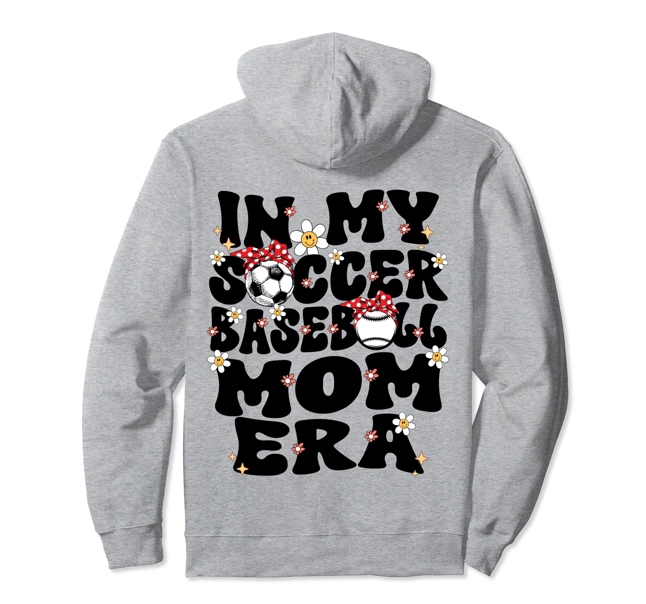 My Soccer Baseball Mom Era Baseball Hoodie - Aesthetic Graphic for Adults - T-Shirt, Sweatshirt, Hoodie