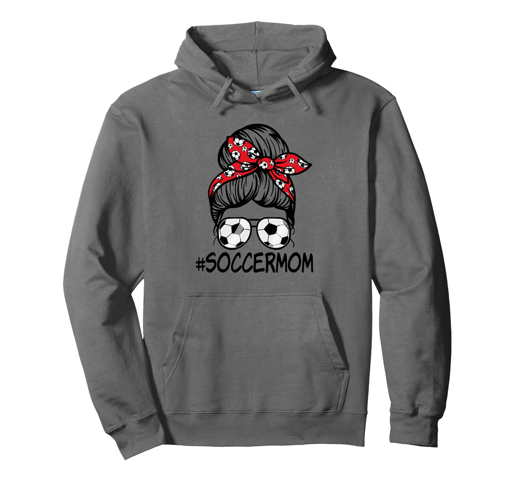 Soccer Mom Messy Bun Mom Life Mothers Hoodie - Aesthetic Graphic Unisex - T-Shirt, Sweatshirt, Hoodie