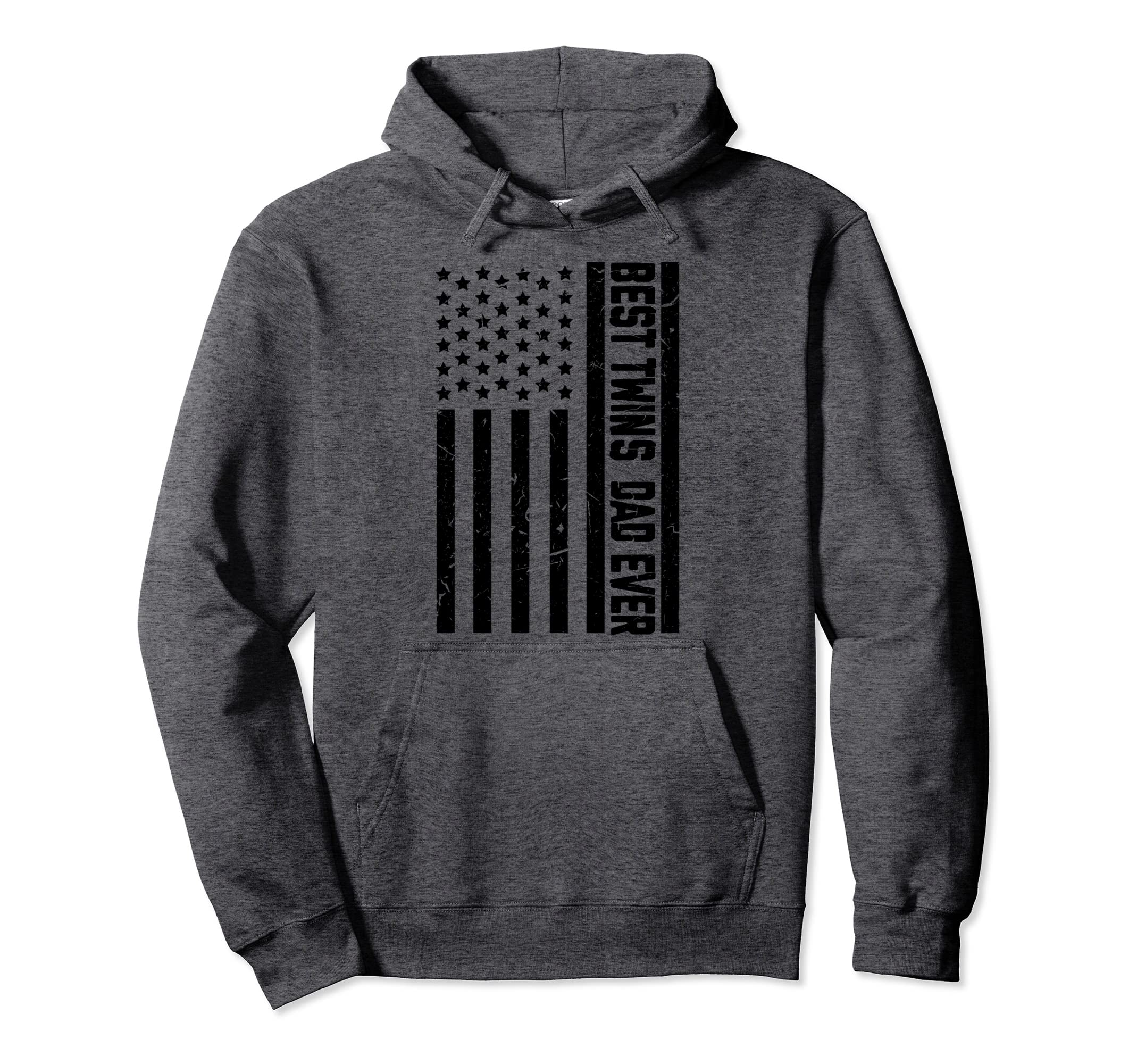 Mens Best Twins Dad Ever American Hoodie - Casual Everyday Wear Unisex - T-Shirt, Sweatshirt, Hoodie