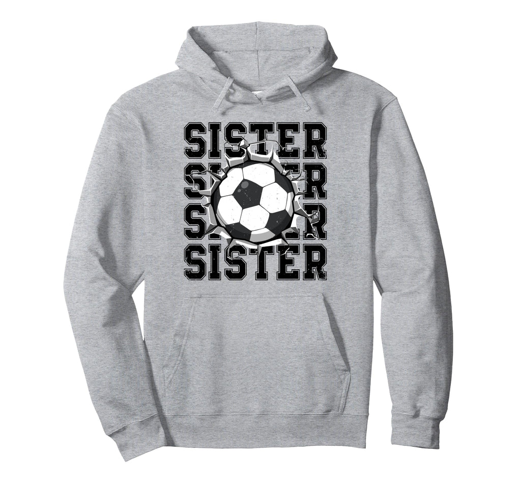Soccer Sister Cracked Wall Family Hoodie - Custom Art Print Men Women - T-Shirt, Sweatshirt, Hoodie