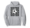 Soccer Sister Cracked Wall Family Hoodie - Custom Art Print Men Women - T-Shirt, Sweatshirt, Hoodie