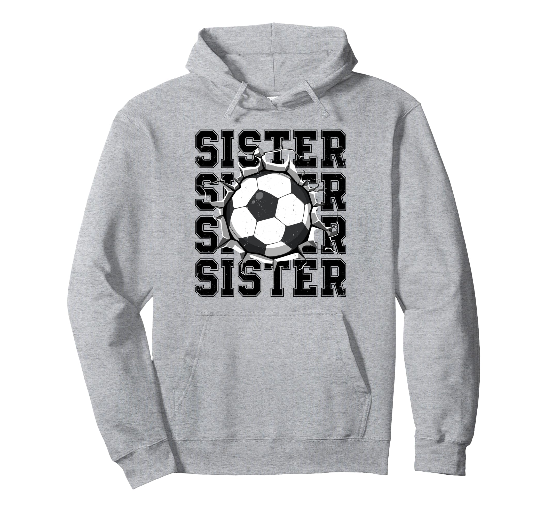 Soccer Sister Cracked Wall Family Hoodie - Custom Art Print Men Women - T-Shirt, Sweatshirt, Hoodie