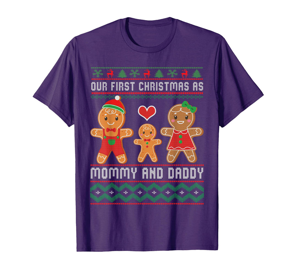 Our First As Mommy And Daddy Matching T-Shirt - Custom Art Print Unisex - T-Shirt, Sweatshirt, Hoodie