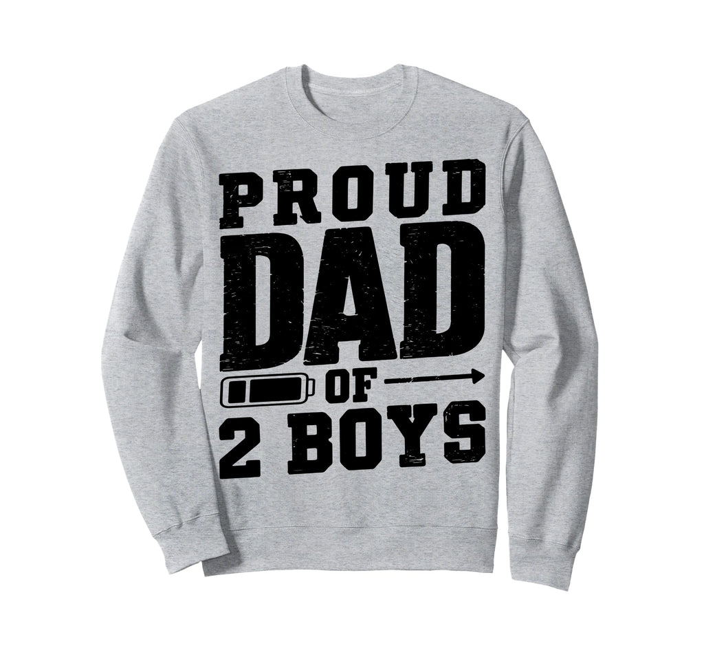 Daddy Two Sons Funny Dad 2 Sweatshirt - Novelty Apparel Unisex - T-Shirt, Sweatshirt, Hoodie