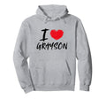 I Love Grayson Red Heart Dad Boyfriend Hoodie - Custom Art Print Unisex - T-Shirt, Sweatshirt, Hoodie