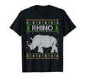 Rhino Santa Hat Funny Ugly Sweaters T-Shirt - Casual Everyday Wear Unisex - T-Shirt, Sweatshirt, Hoodie