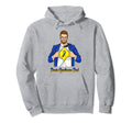 Bearded Blue Yellow Ribbon World Down Hoodie - Fun Novelty Design Unisex - T-Shirt, Sweatshirt, Hoodie