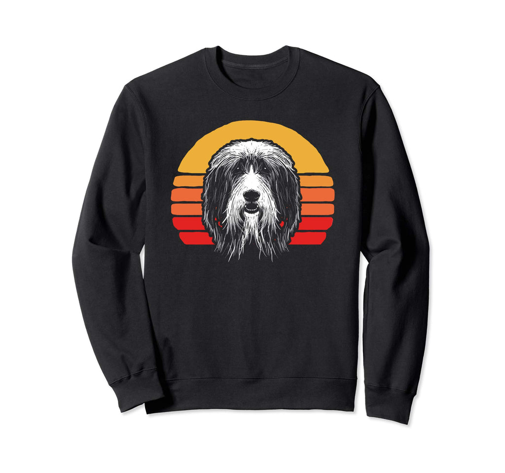 Funny Bearded Collie Face 80S Sun Sweatshirt - Novelty Apparel Unisex - T-Shirt, Sweatshirt, Hoodie