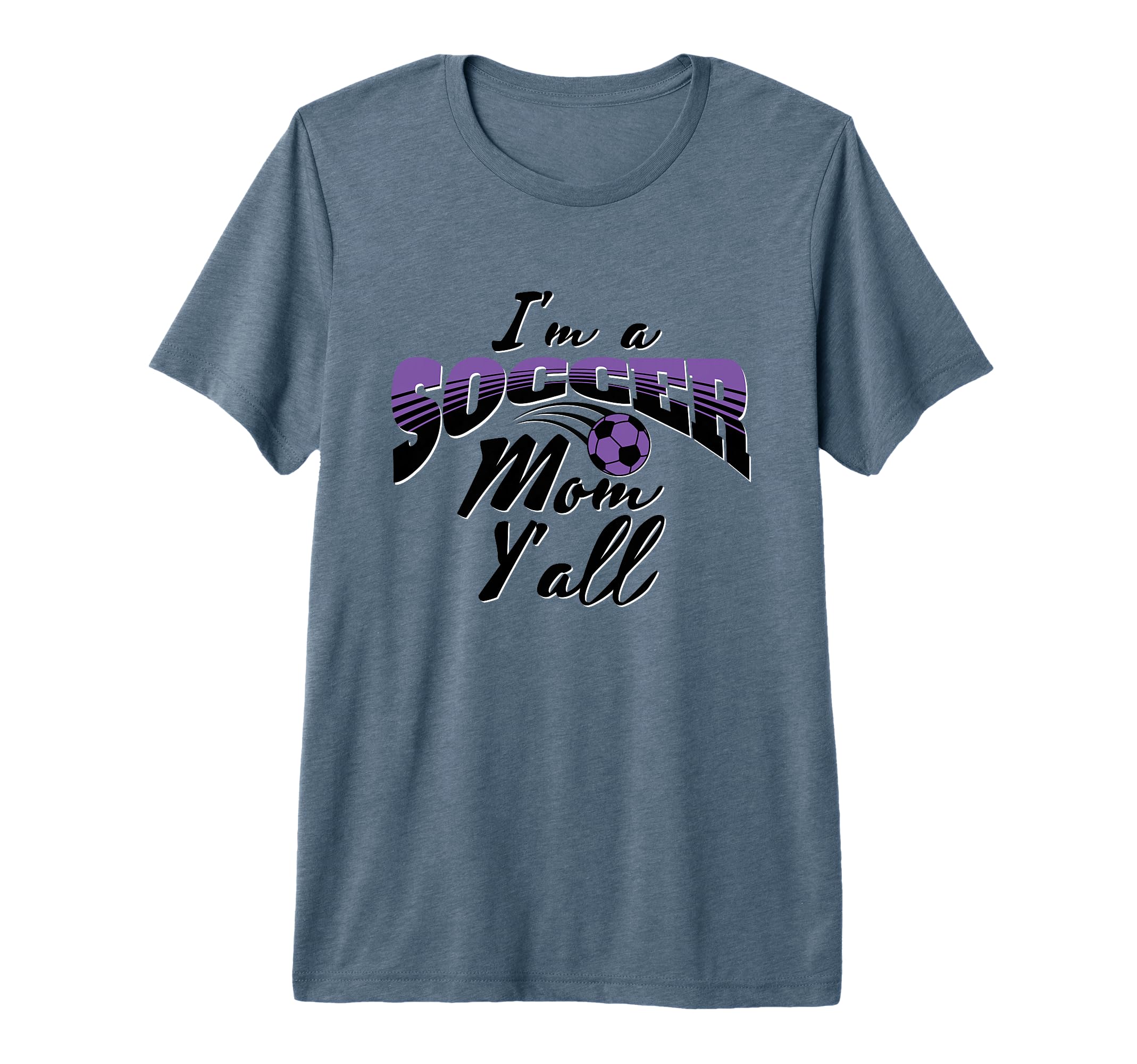 Mom Soccer Lover Soccer Mom Gift Purple T-Shirt - Custom Art Print Unisex - T-Shirt, Sweatshirt, Hoodie