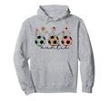 Soccer Auntie Aunt Wildflower Floral Hoodie - Unique Graphic Men Women - T-Shirt, Sweatshirt, Hoodie