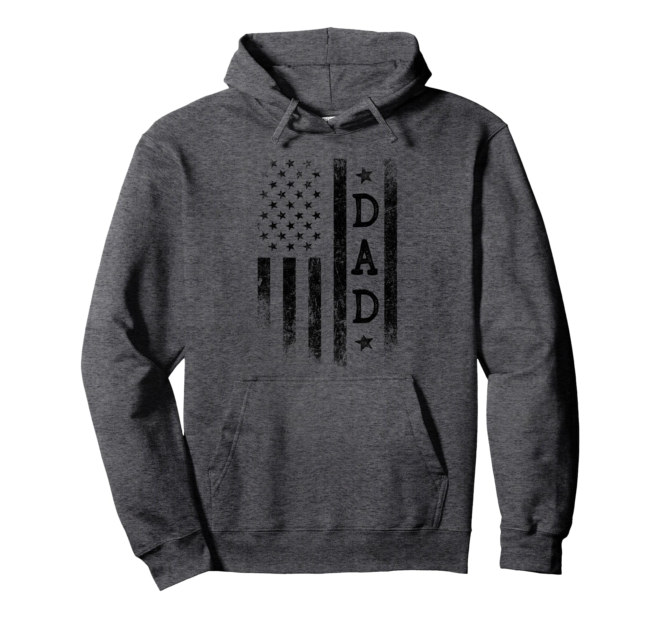 Dad Patriotic American Usa Flag Fathers Hoodie - Graphic Print Men Women - T-Shirt, Sweatshirt, Hoodie