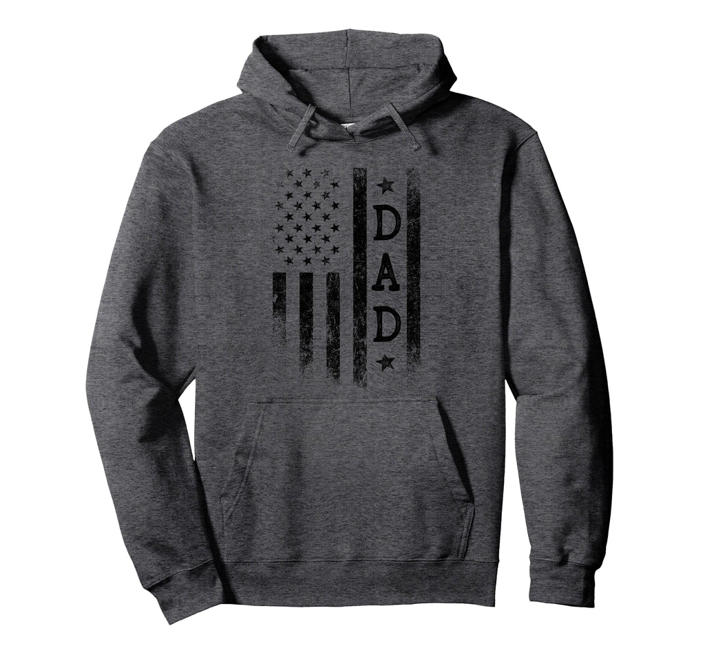 Dad Patriotic American Usa Flag Fathers Hoodie - Unique Graphic Men Women - T-Shirt, Sweatshirt, Hoodie